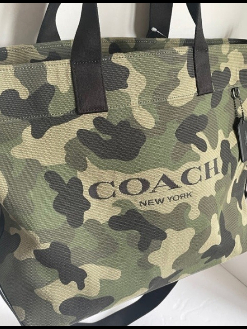 Coach Tote 38 In Camo Print - Picture 2 of 10